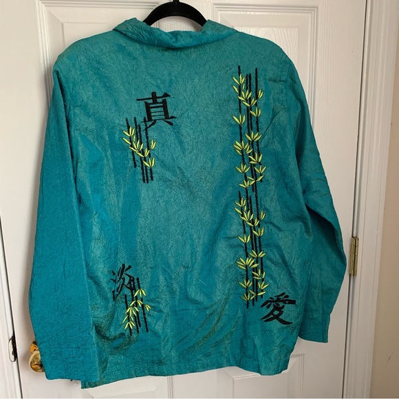 Marsh Landing (most likely Large) button front shacket  with bamboo accents - Picture 2 of 4
